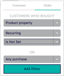 Is Not Set property matcher